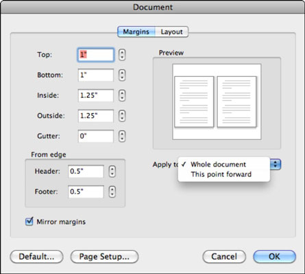 set a default font in word for mac